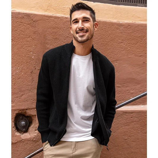 Spring Autumn Men's Cardigan Vinylon Coat