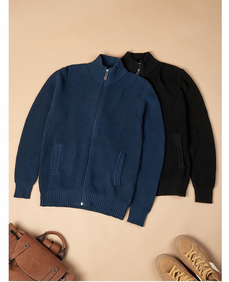 Spring Autumn Men's Cardigan Vinylon Coat
